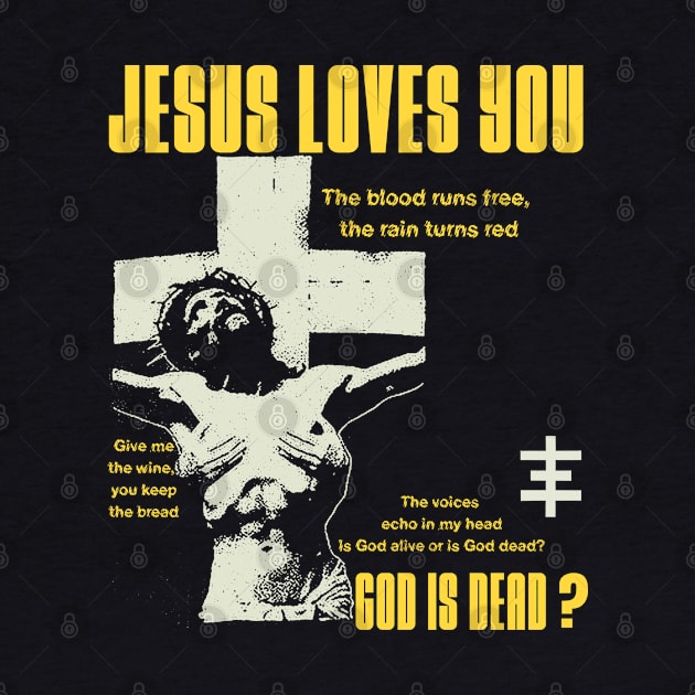 jesus loves you vintage art by psninetynine